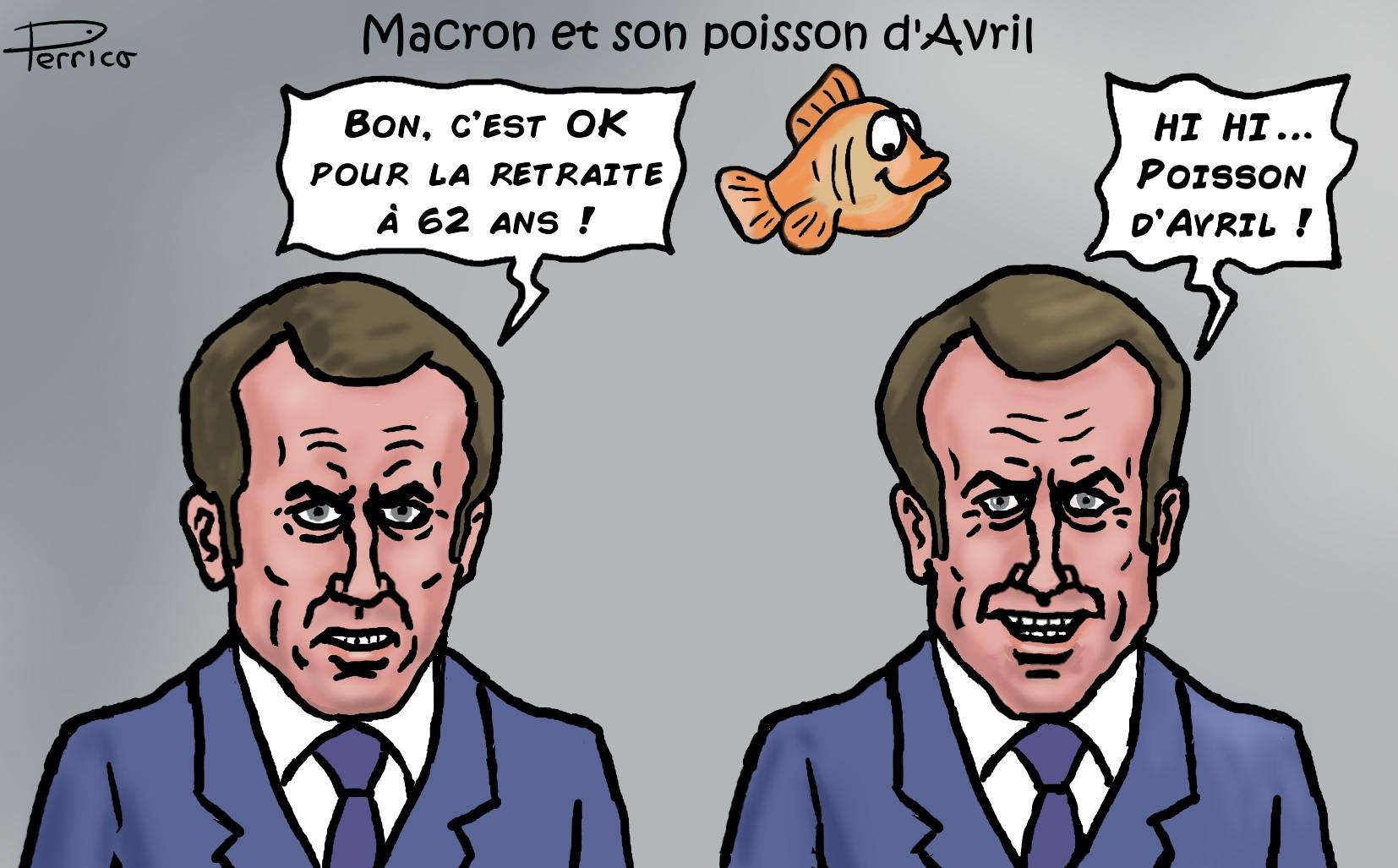 Macron et son poisson d'Avril