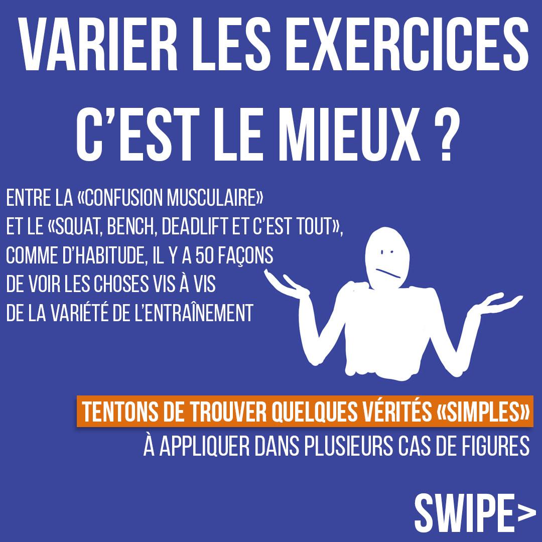 Varier les exercices c'est le mieux ?